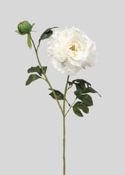 White Fake Flower Peony - 31"