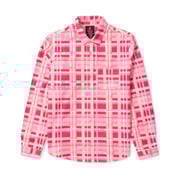 Pink Plaid Western Shirt with Snap Buttons