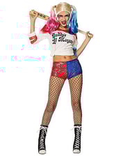 Adult Harley Quinn Sequin Costume - Suicide Squad