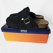 Maui Island Riff Black Men's Slip On Sandals