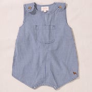 Baby Picnic Romper - Navy Gingham