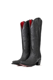 Charlene Python Tall Red Bottom Snip Toe Cowgirl Boot