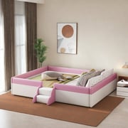 Floor Upholstered Bed With Stairs
