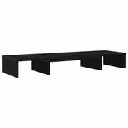 vidaXL Monitor Stand Riser Adjustable Black Oak 31.5x9.4x4.1"