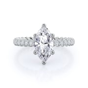 Coil Accent Diamond Engagement Ring