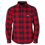 Milwaukee Gridiron M Long Sleeve Men's Collared Red Flannel Shirt