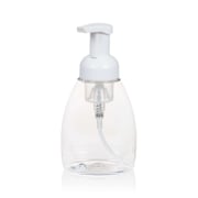 8 oz Clear PET Plastic Bottle w/ White Foaming Pump Top