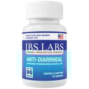 IBS LABS Diarrhea Relief, Loperamide 2mg - 96 Caplets (Generic Imodium)
