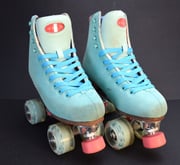 Slightly Used VNLA Parfait Indoor Roller Skates | Blue, Ladies' 5