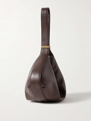 Demy leather shoulder bag - dark brown - One Size