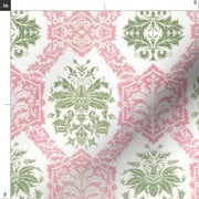 Fabric in British in Bombay muted pink green