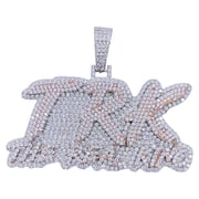 .925 Silver TRK The Real King VVS CZ Iced Out Pendant