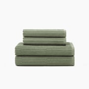 Organic Ribbed Towel - Fern