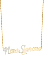 Custom Nameplate Necklace - 2 Capital Letters - Up To 15 Letters