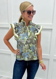 Emerson Flower + Stripe Top