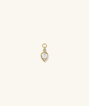 Pear Cut Gemstone Hoop Charm