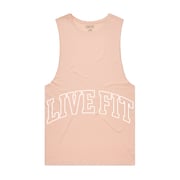 Letterman Muscle Tank - Dusty Rose