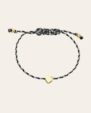 14k Gold Paracord Heart Fortune Anklet
