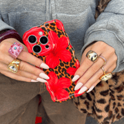 Wavy Phone Case - Peony Bow