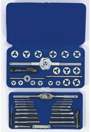 Irwin 26319 HANSON Machine Screw/Fractional/Metric Tap And Die Set 40 Piece Set