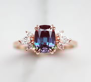 Nicola Lab Alexandrite Ring With Diamonds