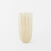 Amara Glass Vase Large - Milky Ivory