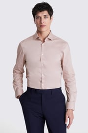 Slim Fit Dusty Pink Stretch Shirt 