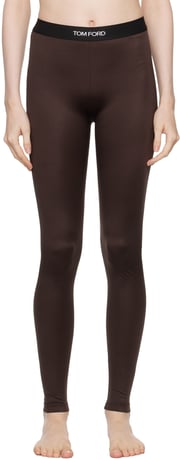 Brown Jersey Signature Leggings