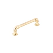 Industrialist RBP22091BB Cabinet Pipe Pull for Kitchen, Brushed Brass