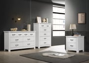 Willow & Hearth Cassini 3 Piece Bedroom Dresser Set - Chest, Dresser + Nightstand