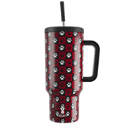Puppy Paw - Customized 40oz Tumbler With Straw - The perfect gift for Loved ones, relatives, friends !