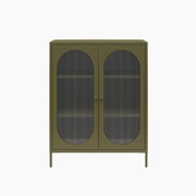 Luna Accent Cabinet with Fluted Glass