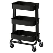RÅSKOG Trolley - black 28x38x61 cm