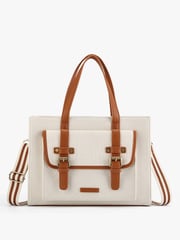 Olivia's Canvas 13" Vegan Leather Tote