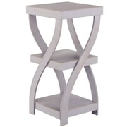 Distressed Twisted Wood Accent Table-Gray, White, Black, or Walnut