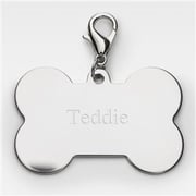 Engraved Silver Bone Charm