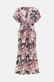 Printed Poplin Twist Dress