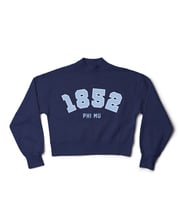 Est Year Navy Mock Neck Sorority Crewneck