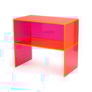 Two-Way Side Table - Neon Orange/ Neon Pink