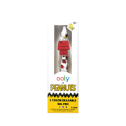 OOLY x Peanuts 3 Color Erasable Gel Pen