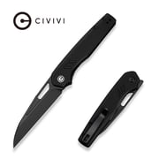 CIVIVI Guile Front Flipper & Thumb Hole Knife Black G10 Handle (3.25" Black Stonewashed 14C28N Blade) C24062B-1