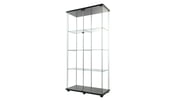 Stacked 4-Tier Glass Collection Storage Display 2-Door Cabinet - 164cm