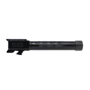 Faxon Match Series Barrel for G19 w/ Patented Flame Fluting, Compact, Gen 2-5, 9mm, 416-R Stainless, QPQ Nitride, Threaded 