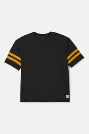 Vintage Football Mesh Jersey T-Shirt - Washed Black/Ray Flower