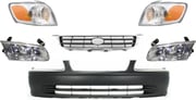Replacement® 2000-2001 Toyota Camry - 6-Piece Kit Front Primed Bumper Cover, includes Grille, Corner Lights, and Headlights KIT-50115-35
