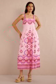 Maria Dress Syros Stripe Amethyst