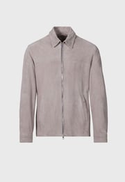 Suede Zip Front Jacket