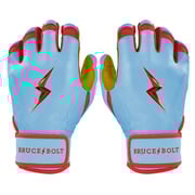 PREMIUM PRO BADER Series Short Cuff Batting Gloves | BABY BLUE