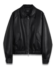 OVERSIZED VEGAN LEATHER BOMBER JACKET