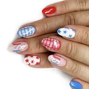 Press On Nail Stick on Nail 4th Of July Themed False Nail For A Festive Look